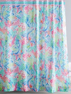 Lilly Pulitzer Mermaid Cove Pottery Barn Kids Shower Curtain